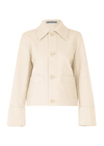 A product shot of the ISSEY MIYAKE GYPSUM jacket in ivory (03).