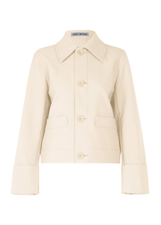 A product shot of the ISSEY MIYAKE GYPSUM jacket in ivory (03).