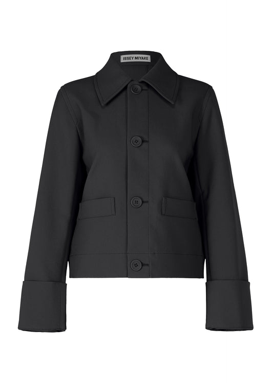 A product shot of the ISSEY MIYAKE GYPSUM jacket in black (15).