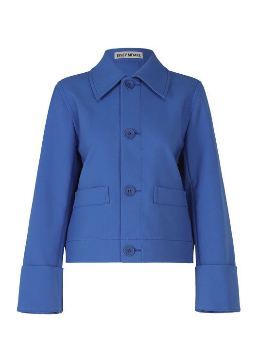 A product shot of the ISSEY MIYAKE GYPSUM jacket in blue (72).