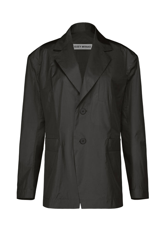 A product shot of the ISSEY MIYAKE AERIAL STEEL clothing in black (15).