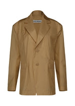 A product shot of the ISSEY MIYAKE AERIAL STEEL clothing in beige (41).