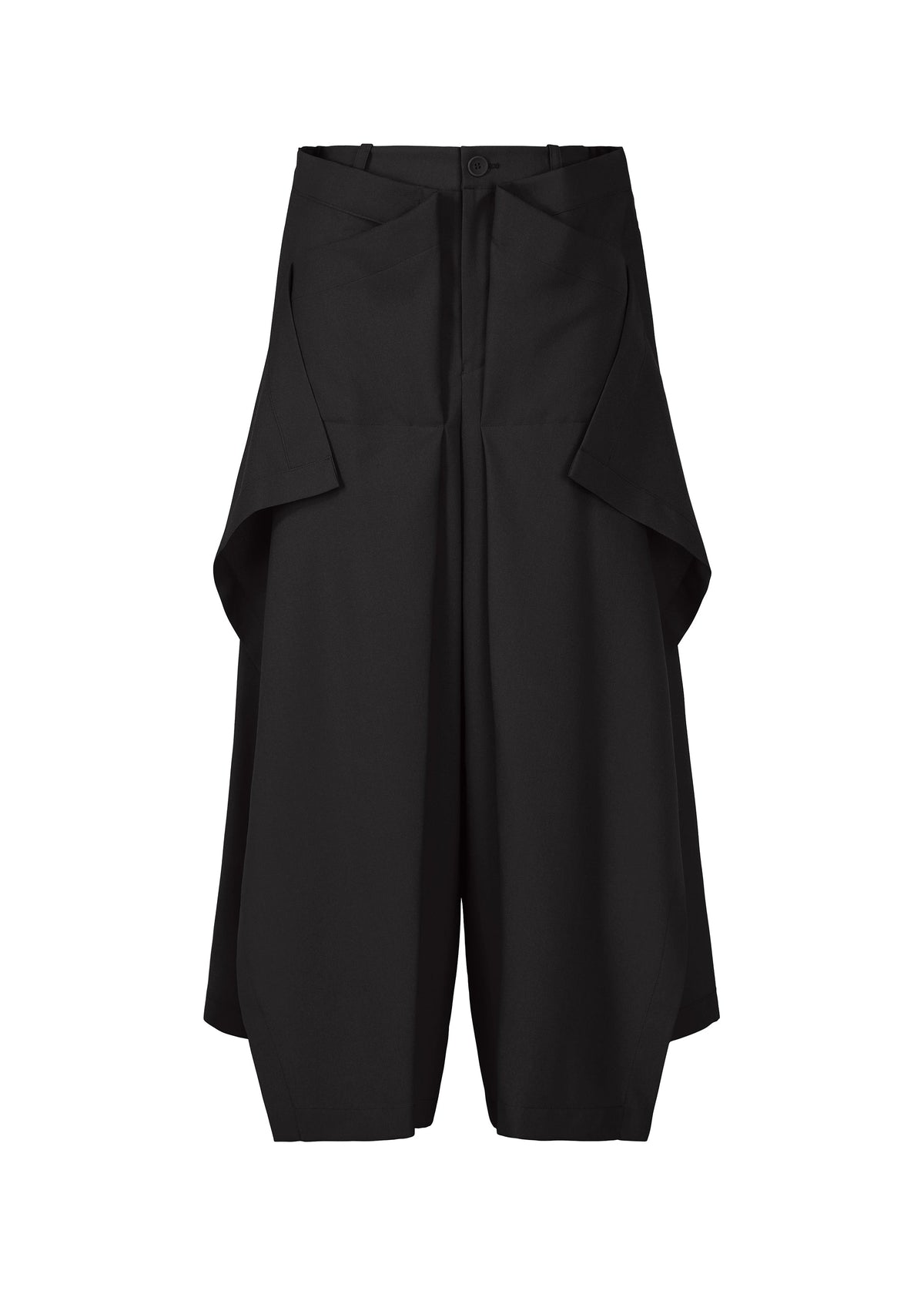 A product shot of the ISSEY MIYAKE UNI FORM (WOOL) trousers in black (15).