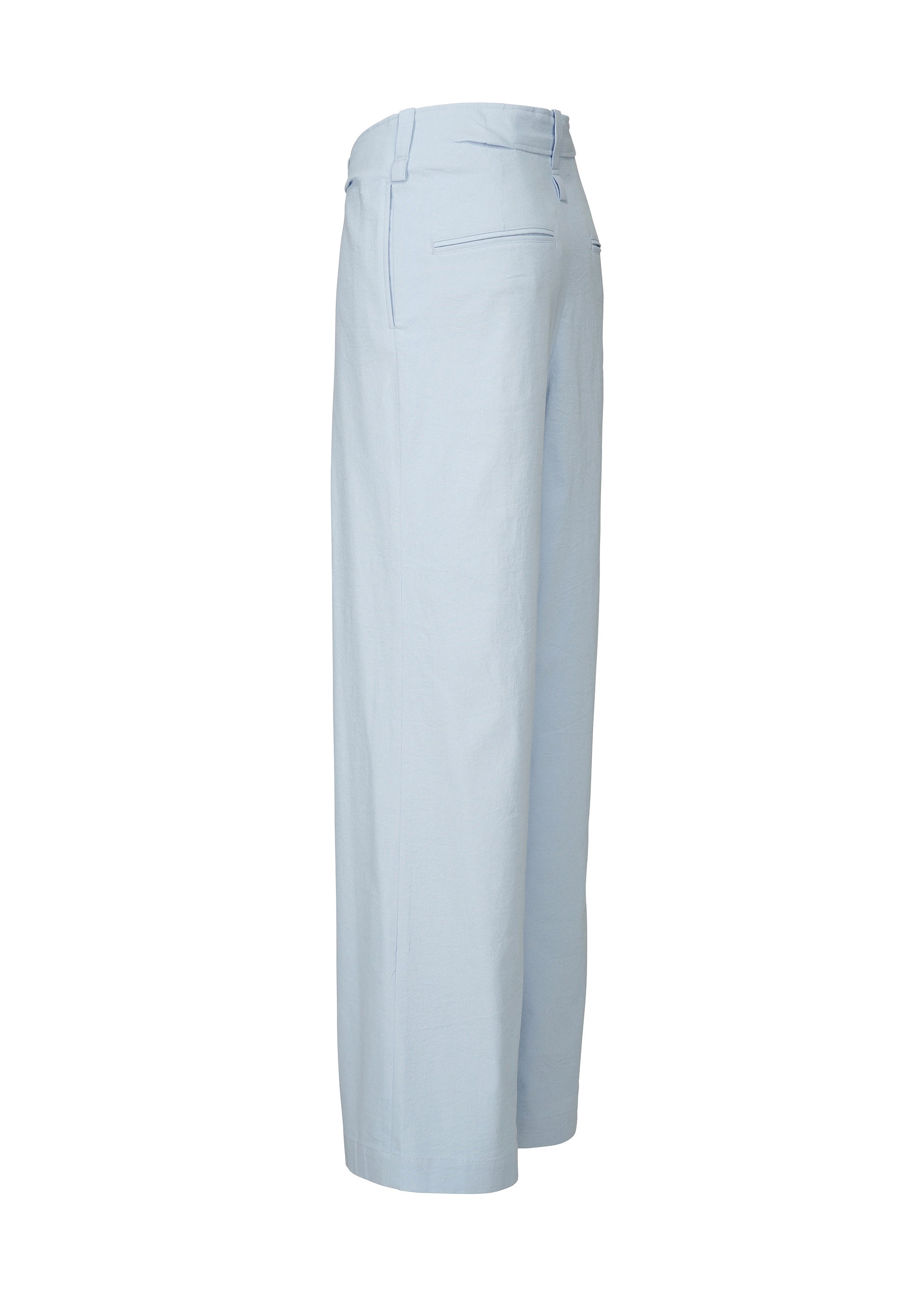 A detail shot of the ISSEY MIYAKE LIKE TORSO LIKE SHIRT trousers.