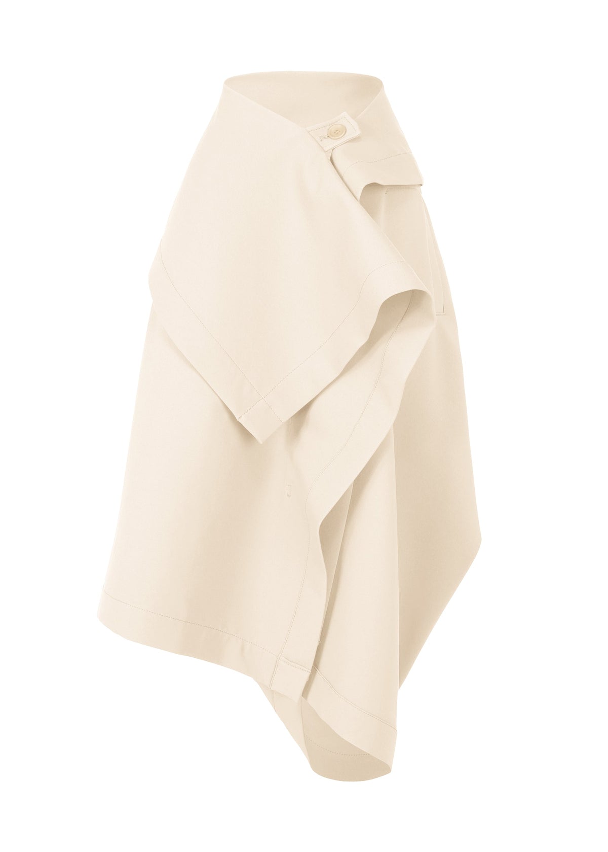 A product shot of the ISSEY MIYAKE GYPSUM trousers in ivory (03).