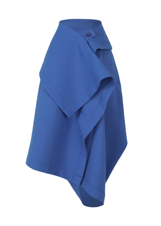 A product shot of the ISSEY MIYAKE GYPSUM trousers in blue (72).