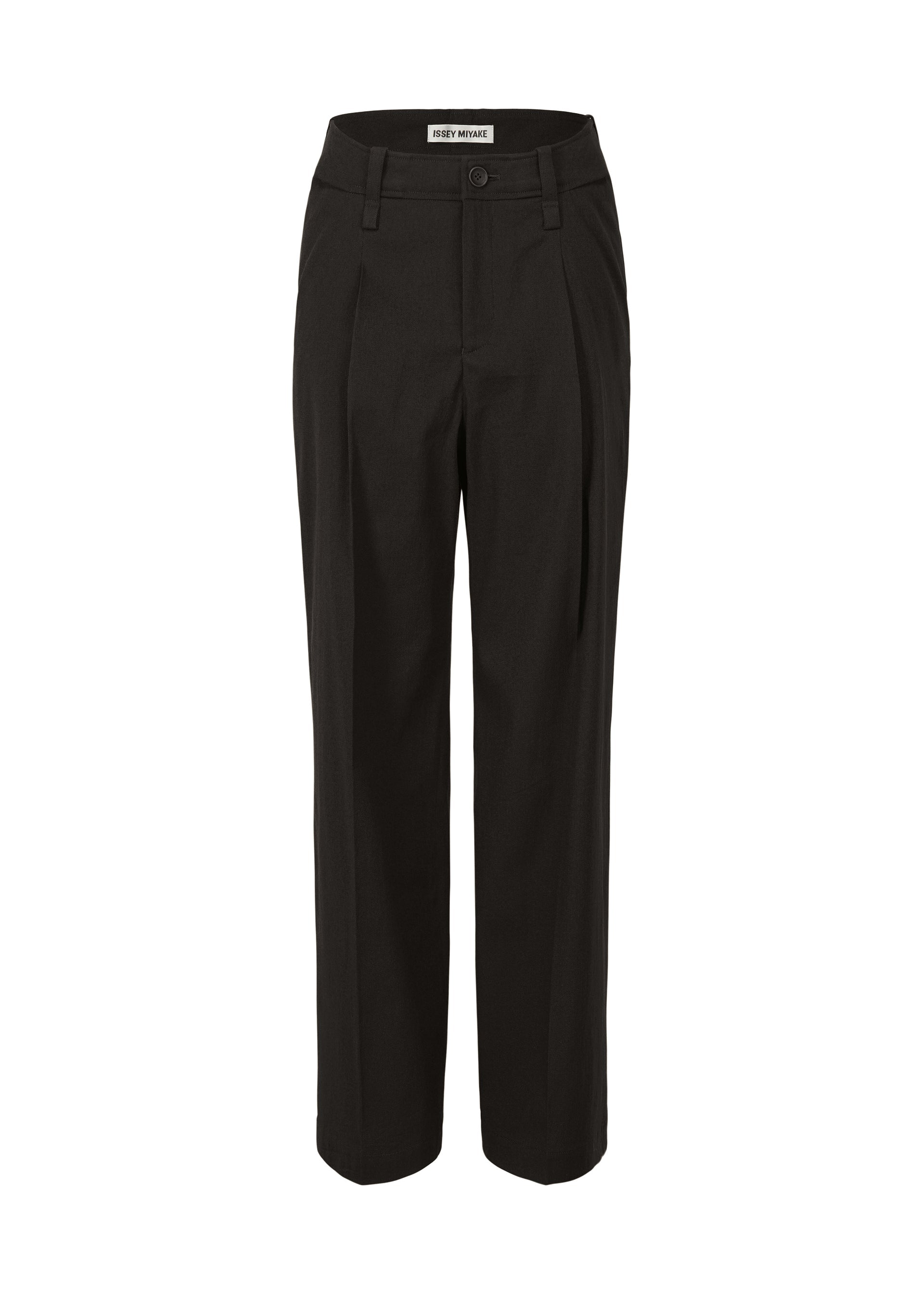 A product shot of the ISSEY MIYAKE LIKE TORSO LIKE BLAZER trousers in black (15).