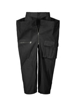 A product shot of the ISSEY MIYAKE PEEKABOO trousers in black (15).