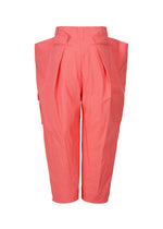 A detail shot of the ISSEY MIYAKE PEEKABOO trousers.
