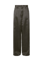 A product shot of the ISSEY MIYAKE PSEUDO JEANS trousers in charcoal (14).