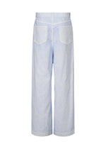 A detail shot of the ISSEY MIYAKE SCULPTURAL trousers.