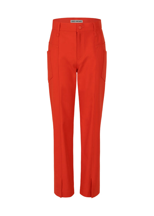 A product shot of the ISSEY MIYAKE DISPOCKET PANTS trousers in red (24).