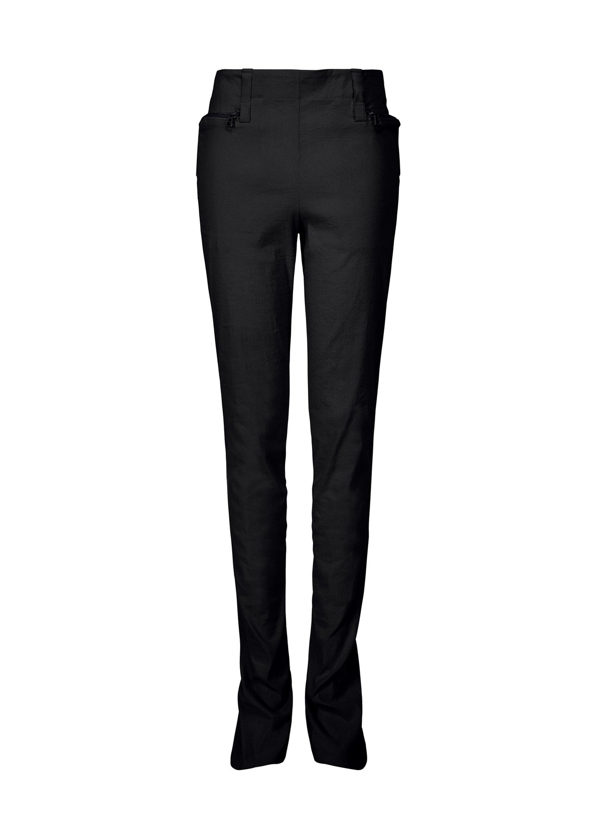 A product shot of the ISSEY MIYAKE PAPER BAG trousers in black (15).