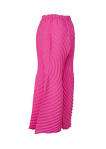 A detail shot of the ISSEY MIYAKE PAPER BAG PLEATS trousers.