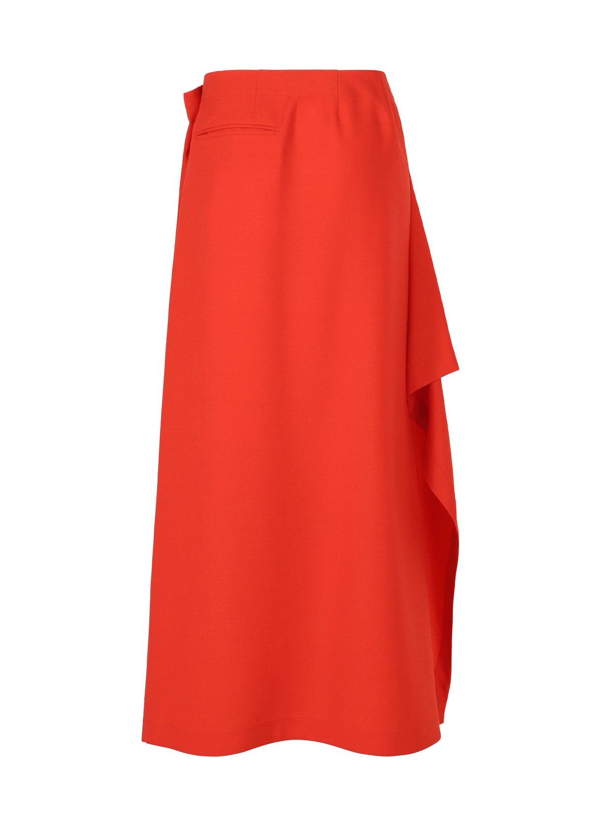 A detail shot of the ISSEY MIYAKE UNI FORM (WOOL) skirt.
