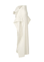 A detail shot of the ISSEY MIYAKE COLLAPSING SCULPTURE skirt.