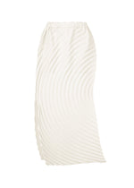 A product shot of the ISSEY MIYAKE PAPER BAG PLEATS skirt in white (01).