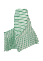 A product shot of the ISSEY MIYAKE GENERIC STRIPES (MACHINE PLEATS) clothing in green-hued (66).