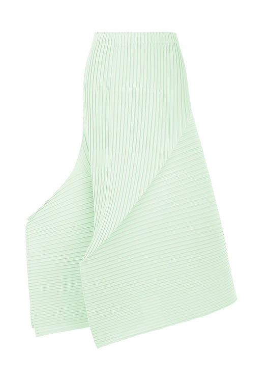 A product shot of the ISSEY MIYAKE FOLD PLEATS skirt in mint (60).