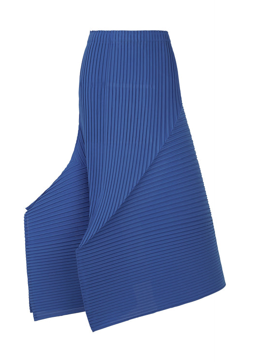 A product shot of the ISSEY MIYAKE FOLD PLEATS skirt in blue (72).