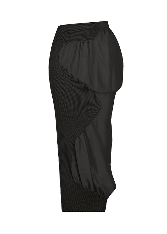 KNIT (CONTOUR) PLEATS Skirt Black