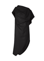 A product shot of the ISSEY MIYAKE UNI FORM (WOOL) dress in black (15).