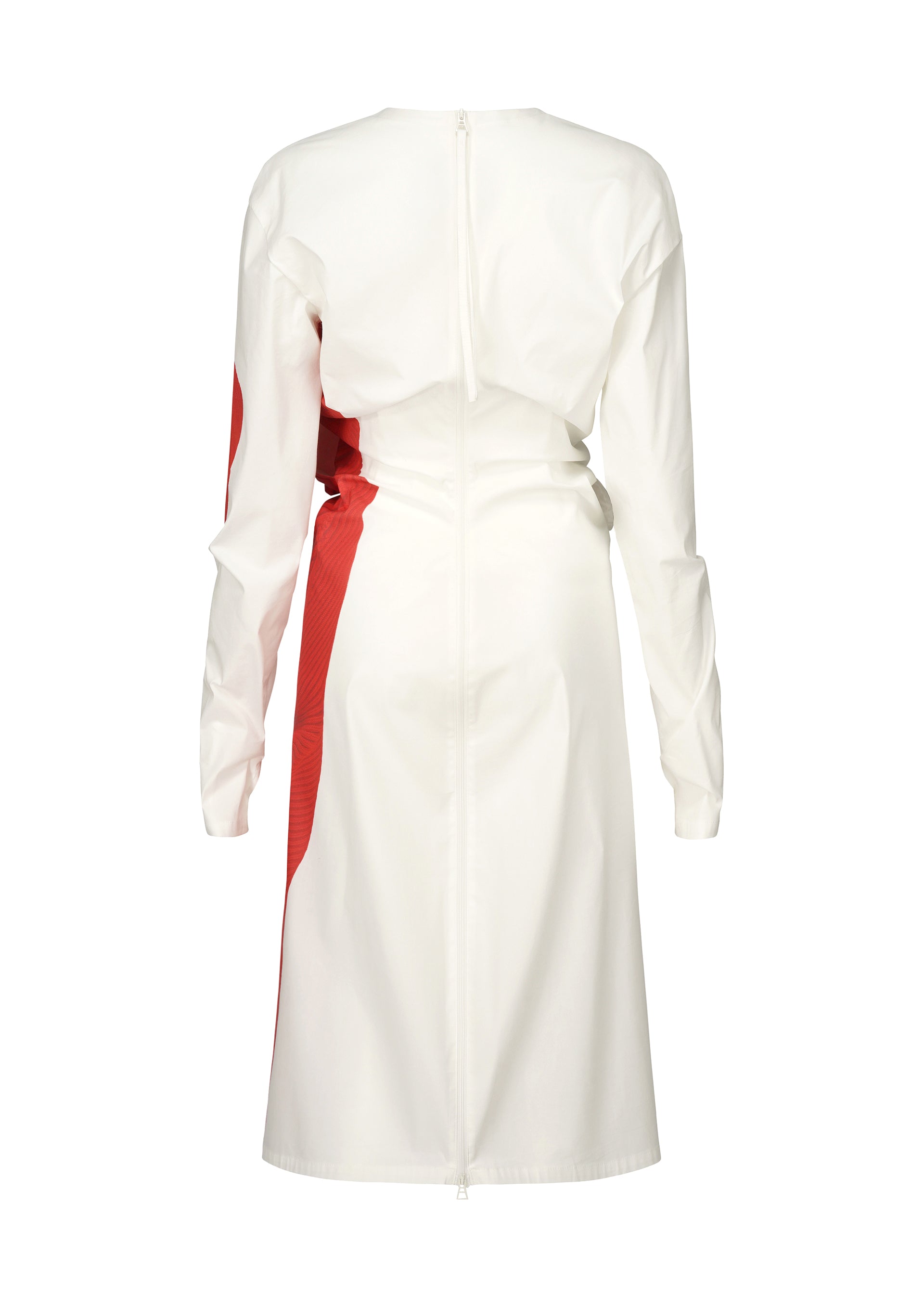 A detail shot of the ISSEY MIYAKE KNIT (AS REPRESENTED) dress.