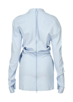 A detail shot of the ISSEY MIYAKE LIKE TORSO LIKE SHIRT dress.