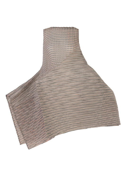 A product shot of the ISSEY MIYAKE GENERIC STRIPES (MACHINE PLEATS) clothing in black-hued (17).