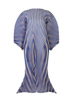 A product shot of the ISSEY MIYAKE GENERIC STRIPES (HAND PLEATS) clothing in blue-hued (76).
