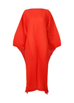 A product shot of the ISSEY MIYAKE WAVE PLEATS dress in red (24).