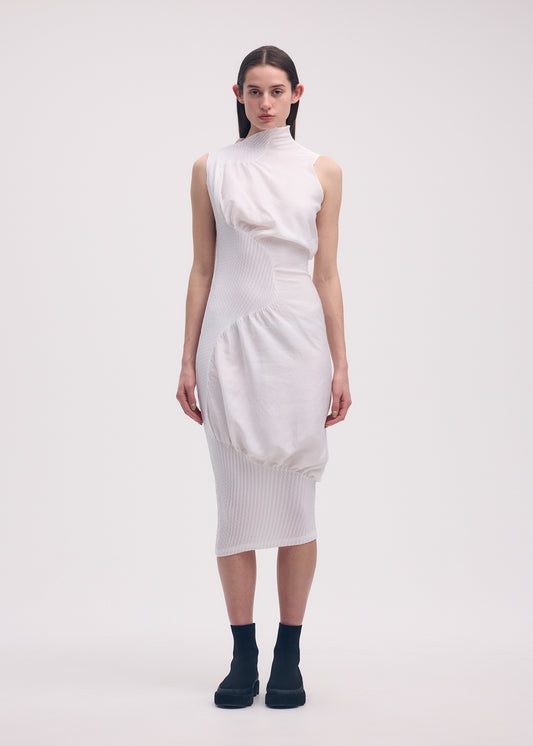 KNIT (CONTOUR) PLEATS Dress Black