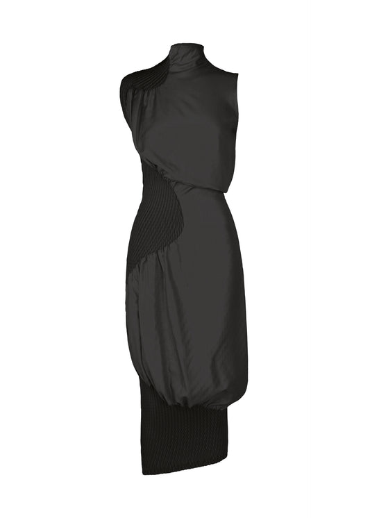 KNIT (CONTOUR) PLEATS Dress Black