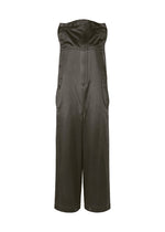 A product shot of the ISSEY MIYAKE PSEUDO JEANS jumpsuit in charcoal (14).