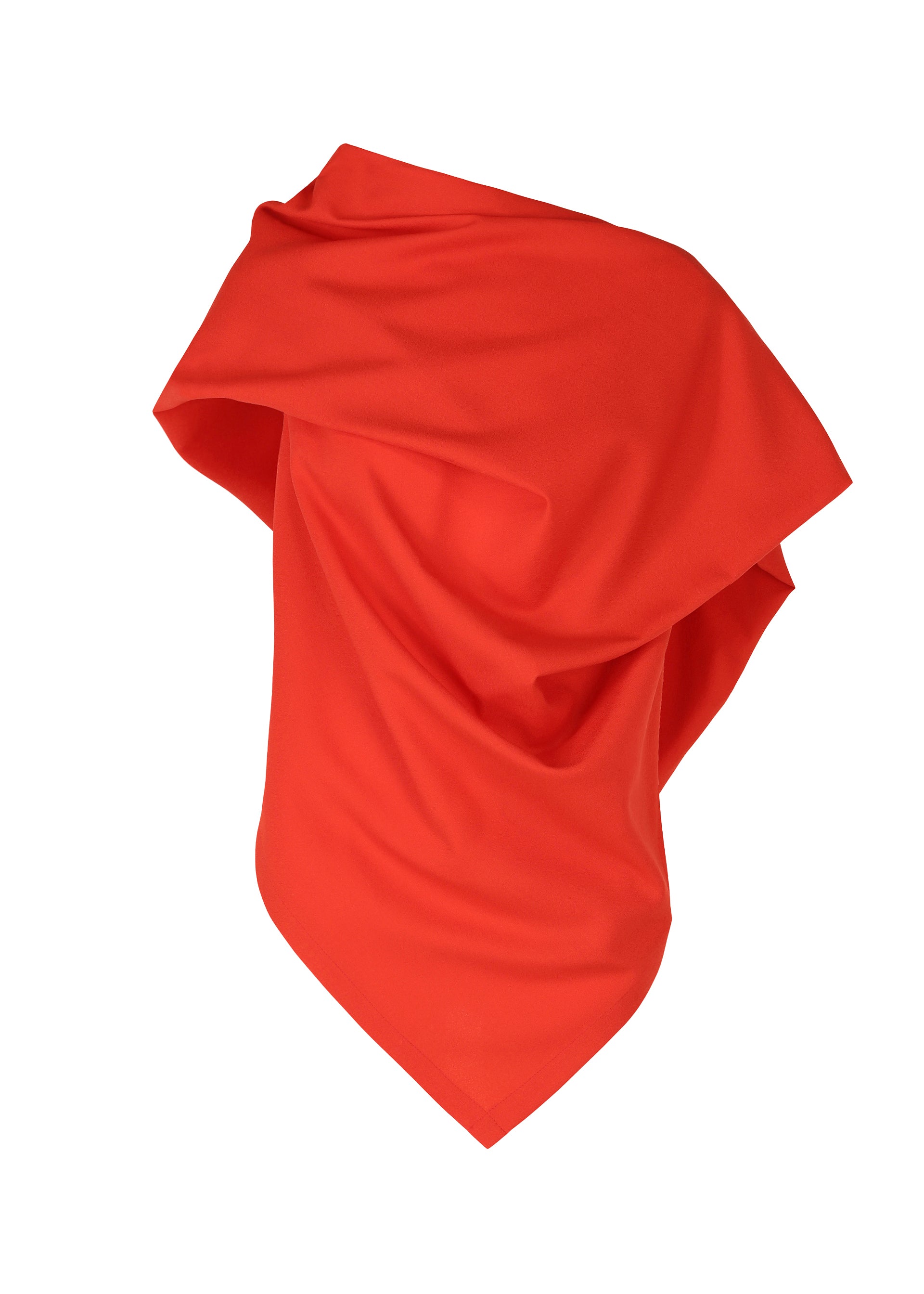 A product shot of the ISSEY MIYAKE UNI FORM (WOOL) shirt in red (24).