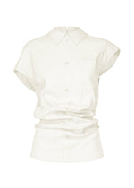 A product shot of the ISSEY MIYAKE LIKE TORSO LIKE SHIRT shirt in white.