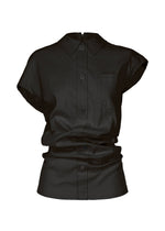 A product shot of the ISSEY MIYAKE LIKE TORSO LIKE SHIRT shirt in black.