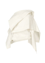 A product shot of the ISSEY MIYAKE COLLAPSING SCULPTURE shirt in off-white (02).
