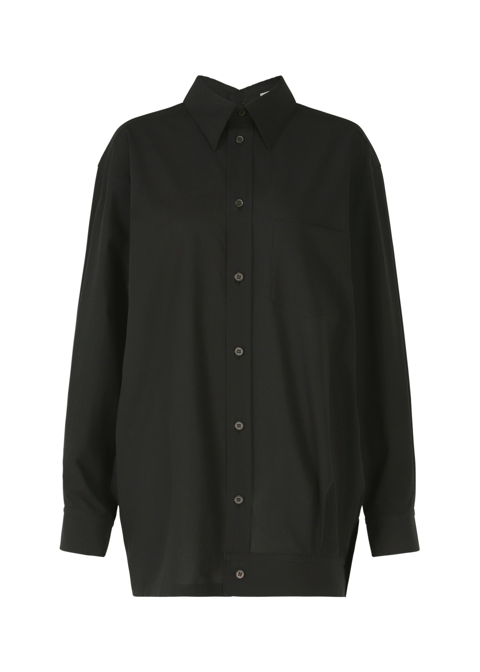 A product shot of the ISSEY MIYAKE ODD SHIRT shirt in black (15).