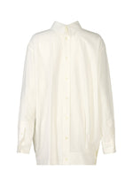 A detail shot of the ISSEY MIYAKE ODD SHIRT shirt.