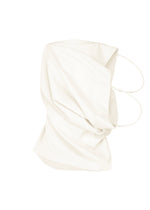 A product shot of the ISSEY MIYAKE PAPER BAG shirt in white (01).