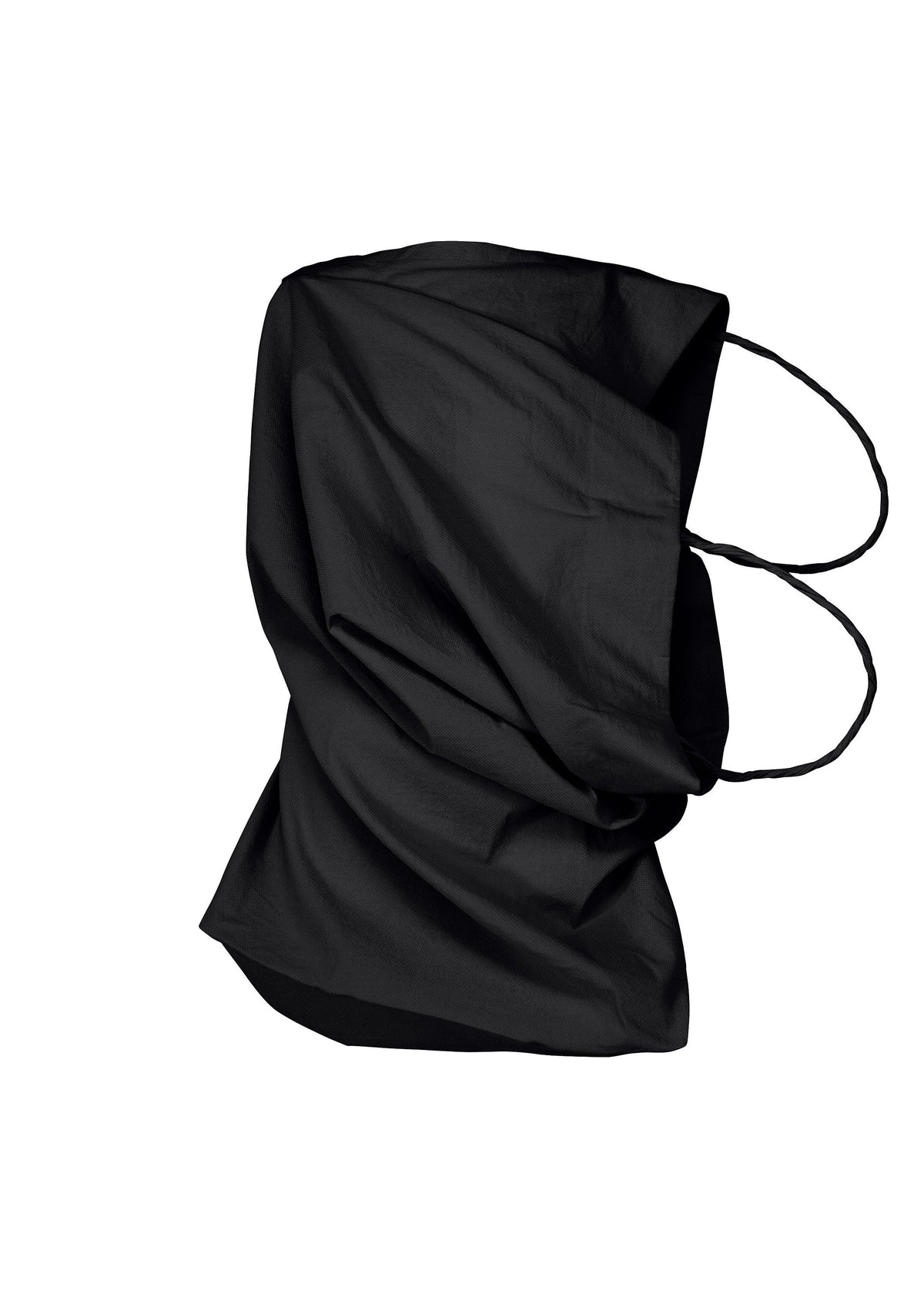 A product shot of the ISSEY MIYAKE PAPER BAG shirt in black (15).
