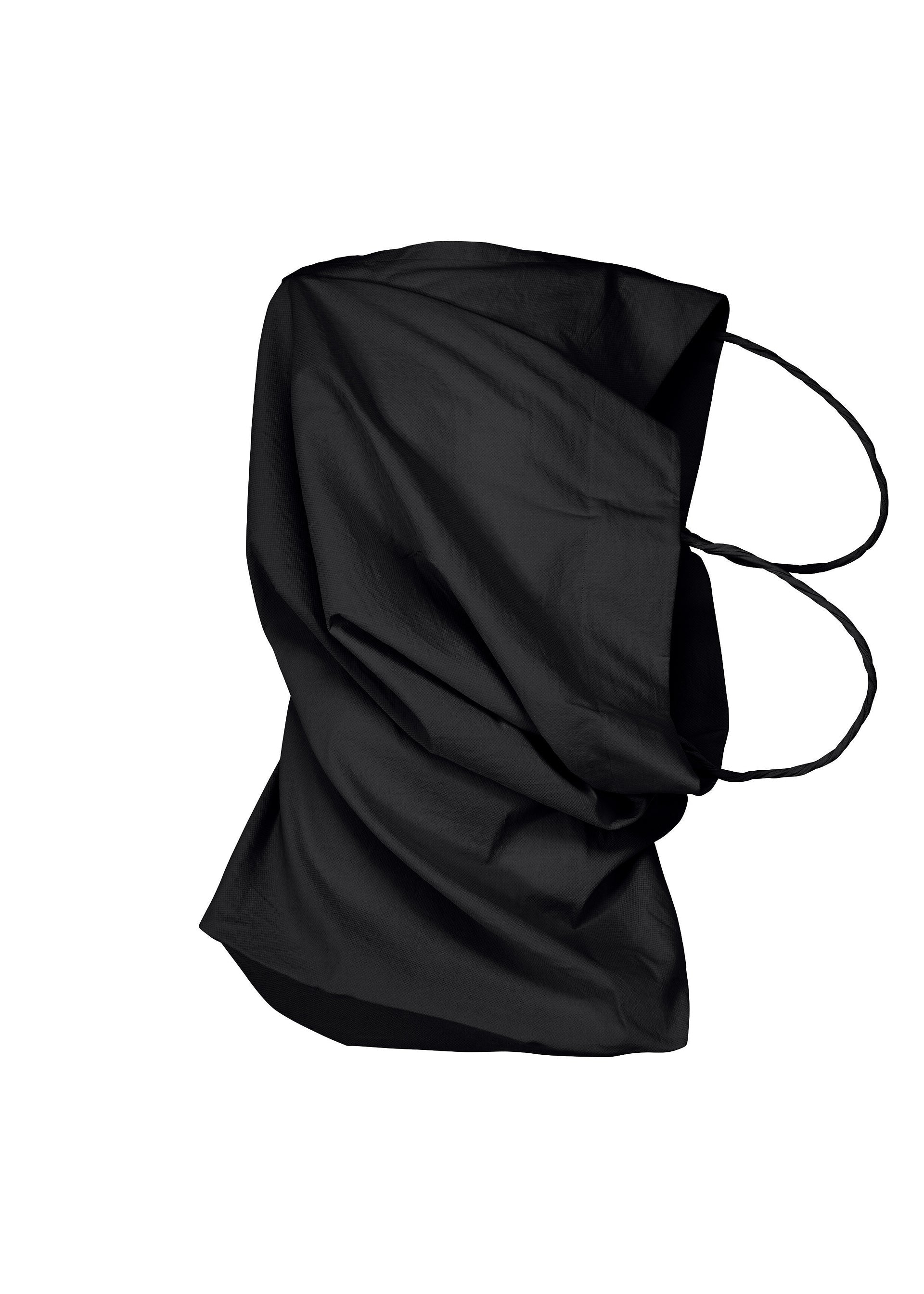 A product shot of the ISSEY MIYAKE PAPER BAG shirt in black (15).