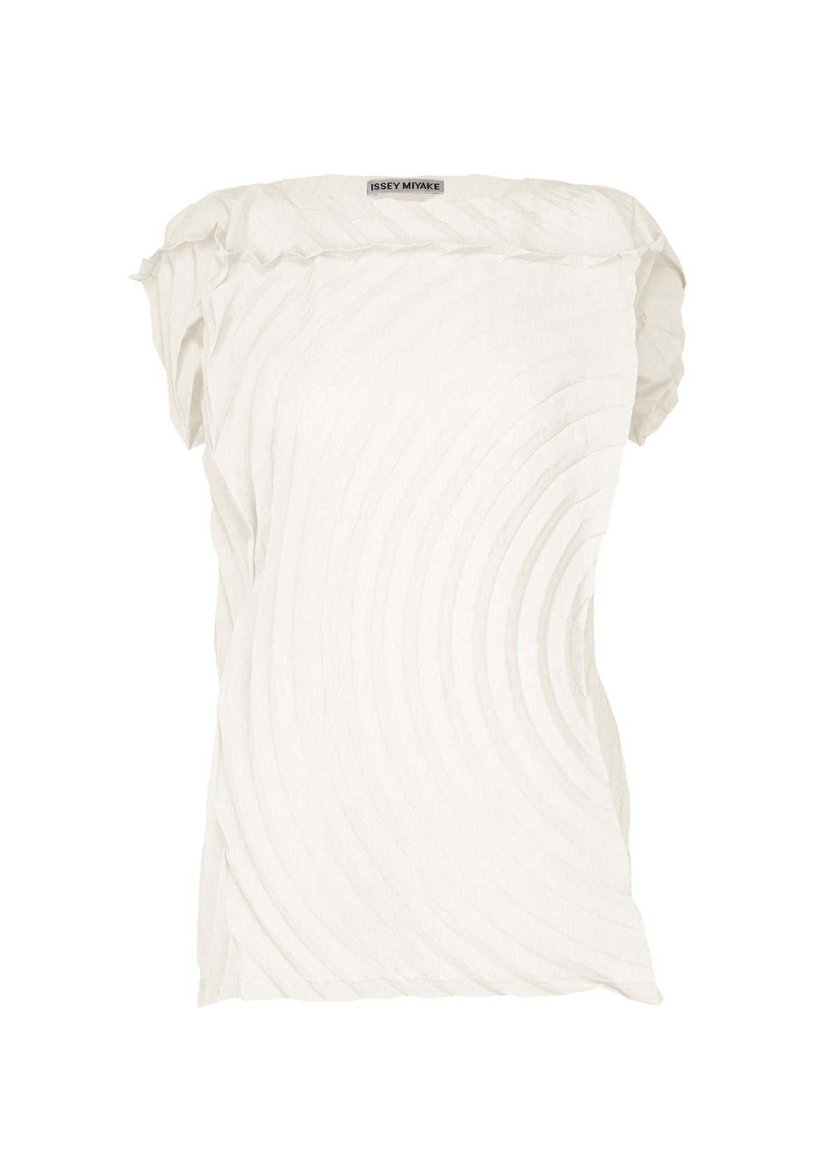 A product shot of the ISSEY MIYAKE PAPER BAG PLEATS shirt in white (01).