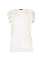 A product shot of the ISSEY MIYAKE PAPER BAG PLEATS shirt in white (01).