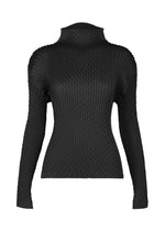 A product shot of the ISSEY MIYAKE SLEEK PLEATS shirt in black (15).