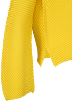 A detail shot of the ISSEY MIYAKE SHIFTED MISTY PLEATS clothing.