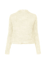A product shot of the ISSEY MIYAKE SHIFTED FUZZY PLEATS shirt in off-white (02).