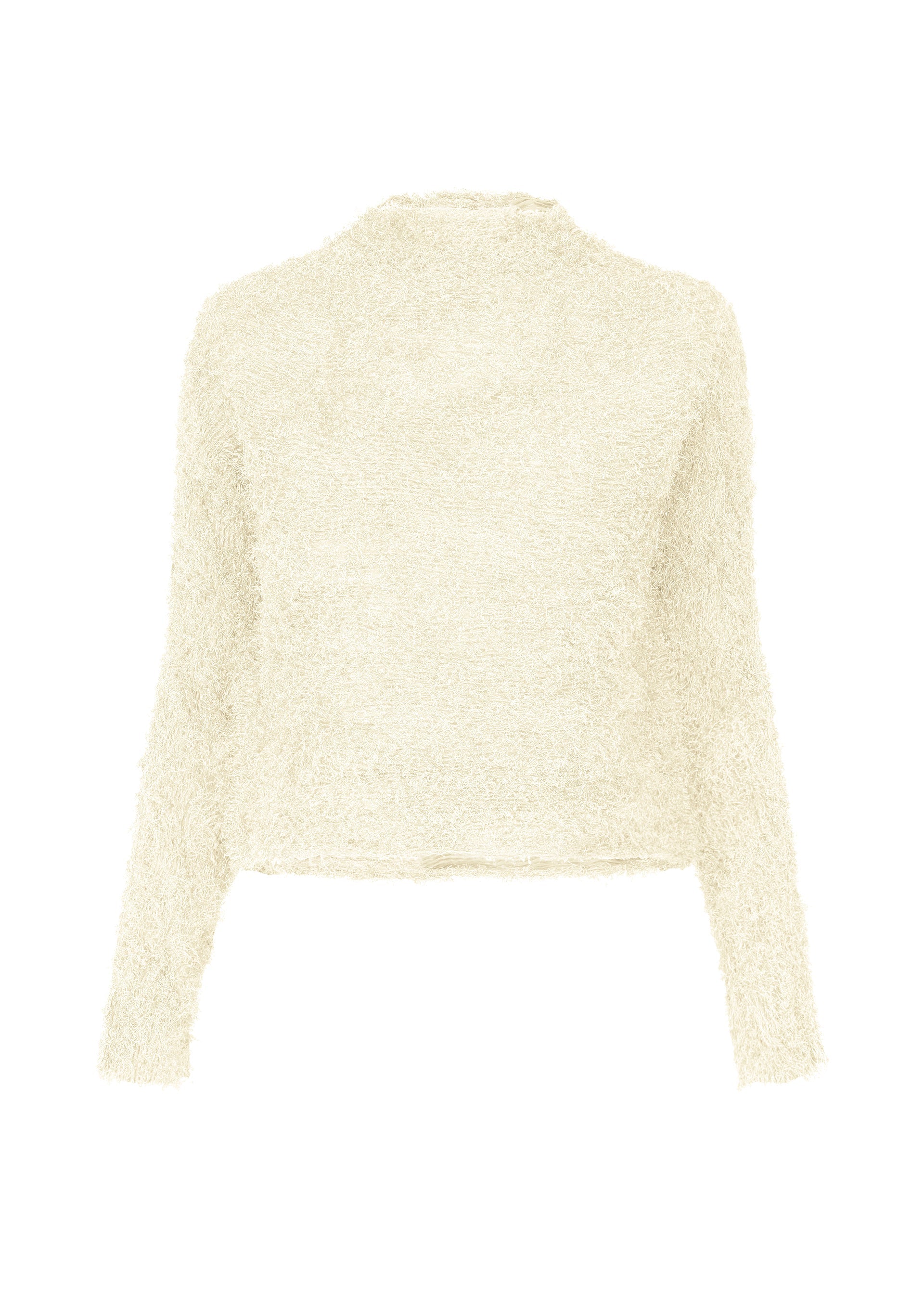A product shot of the ISSEY MIYAKE SHIFTED FUZZY PLEATS shirt in off-white (02).