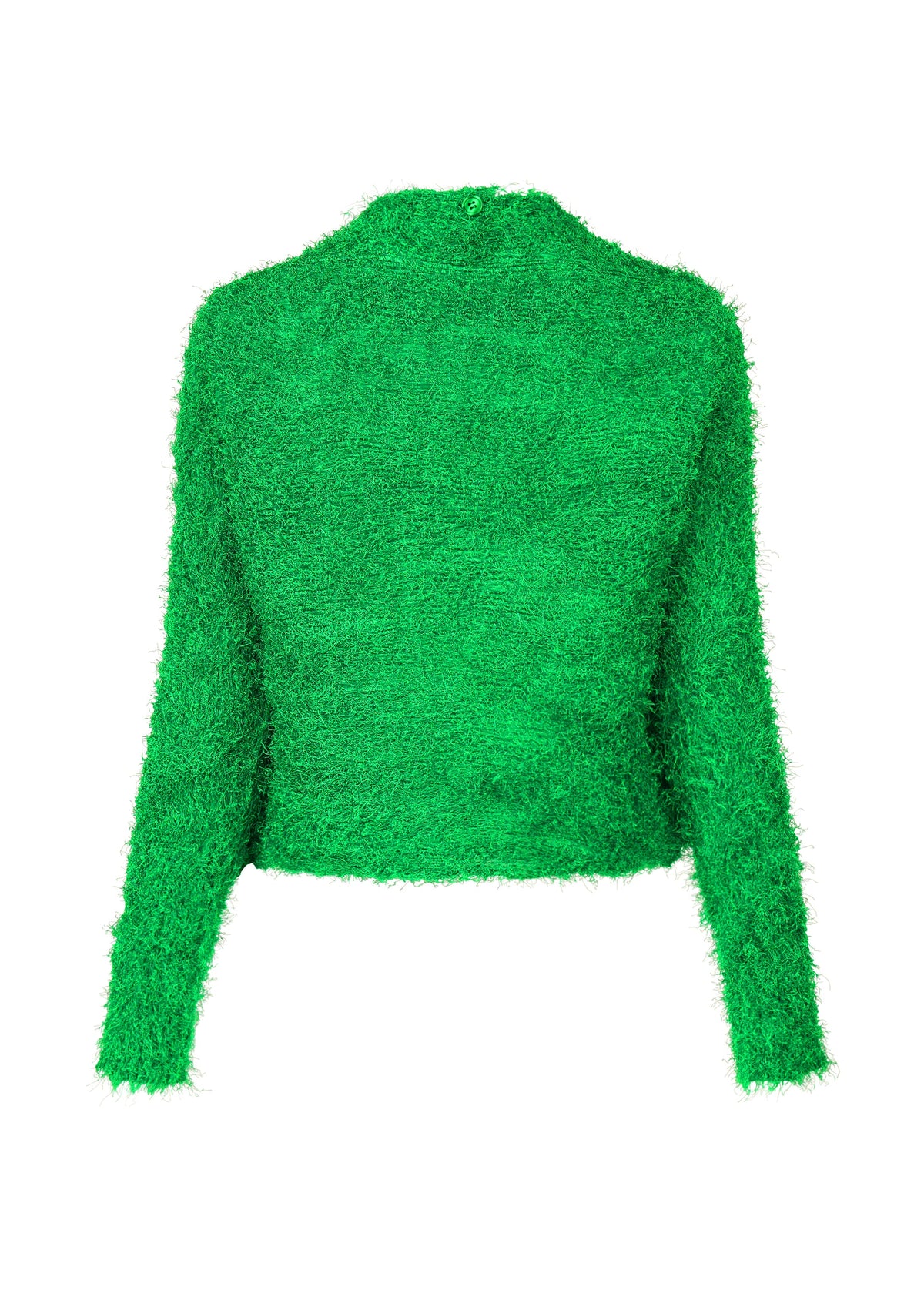 A detail shot of the ISSEY MIYAKE SHIFTED FUZZY PLEATS shirt.